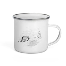 Load image into Gallery viewer, pg2 &quot;Trashcan has a friend.&quot; Enamel Mug
