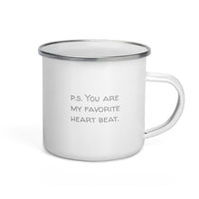 Load image into Gallery viewer, &#39;You are my Favorite Heart Beat 02&#39; Enamel Mug
