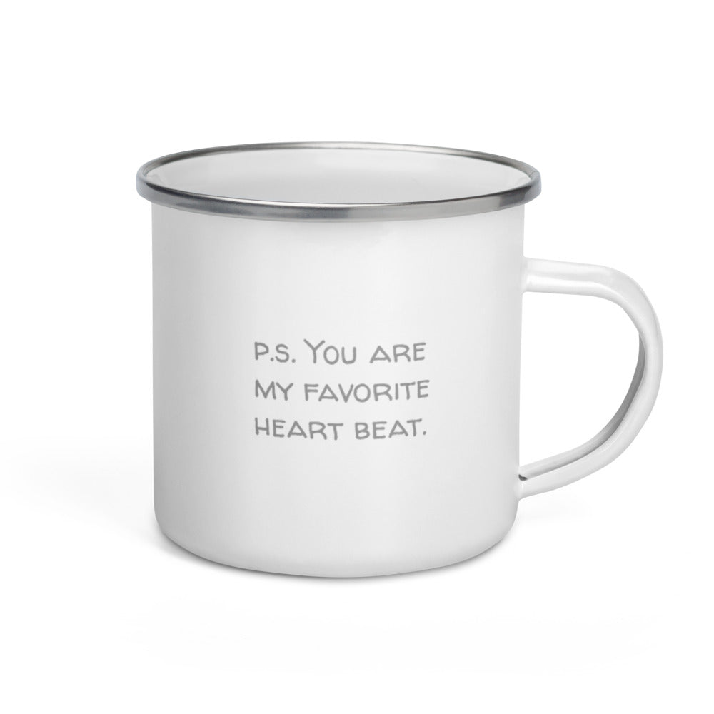 'You are my Favorite Heart Beat 02' Enamel Mug